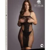 Vestido Knee-Length Lace & Fishnet Le Désir by Shots Tamanho Grande