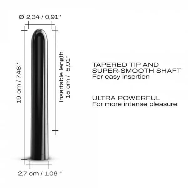 Vibrador Clássico Recarregável Black Muse