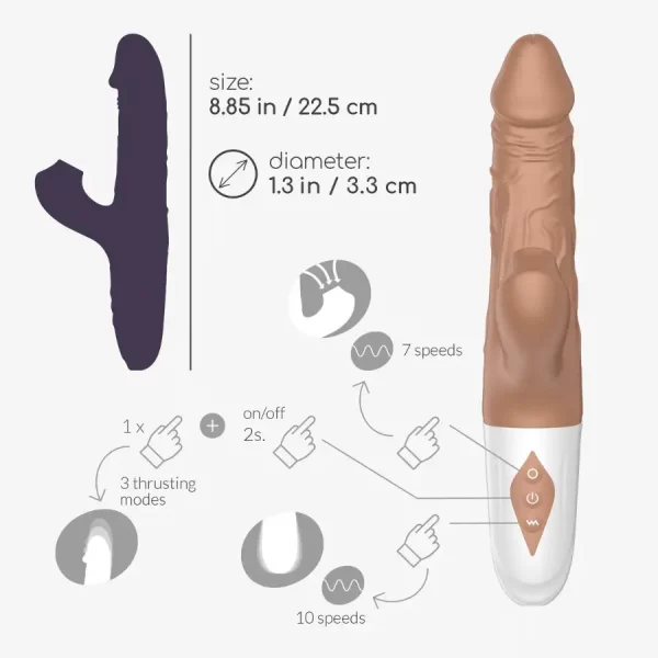 Vibrador de Sucção e Movimento El Matador