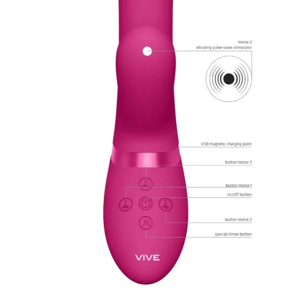 Vibrador Feminino Oscilante VIVE Tani Rosa