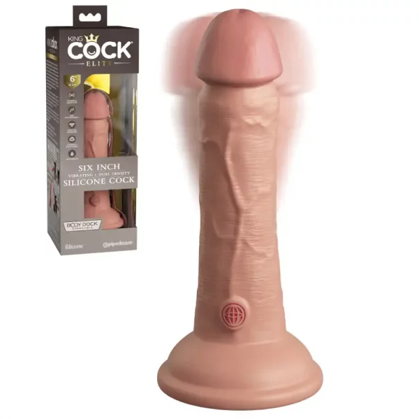 Vibrador King Cock Elite 6'' Dual Density Silicone