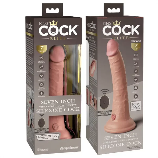 Vibrador King Cock Elite 7'' Dual Density Silicone