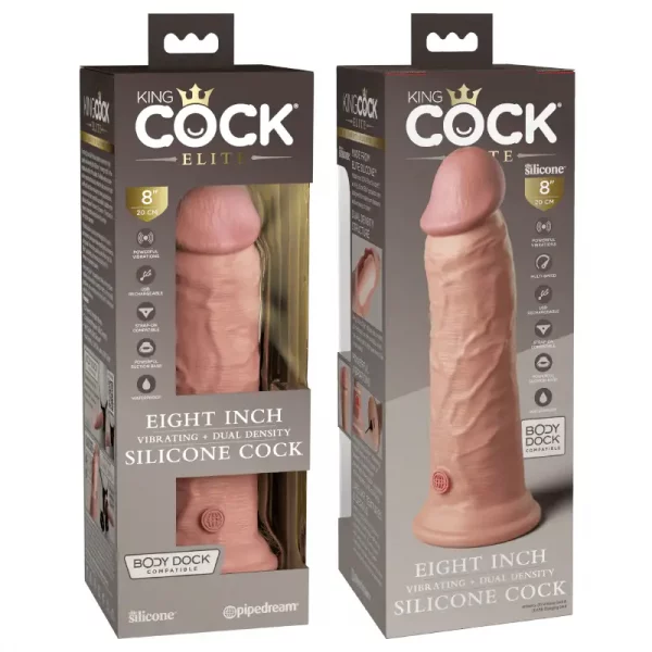 Vibrador King Cock Elite 8'' Dual Density Silicone