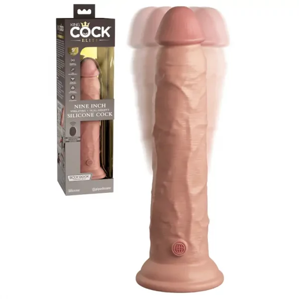 Vibrador King Cock Elite 9'' Dual Density Silicone