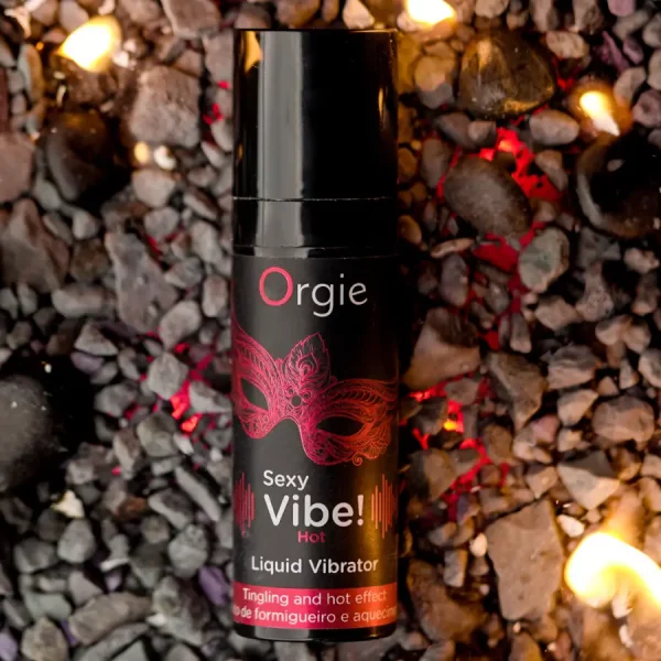 Vibrador Liquido com Efeito Calor Orgie Sexy Vibe! Hot 15 ml.