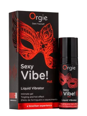 Vibrador Liquido com Efeito Calor Orgie Sexy Vibe! Hot 15 ml.