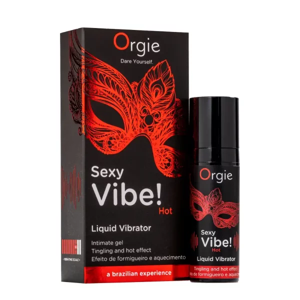 Vibrador Liquido com Efeito Calor Orgie Sexy Vibe! Hot 15 ml.