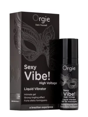 Vibrador Liquido com Efeito Extra Forte Orgie Sexy Vibe! High Voltage 15 ml.
