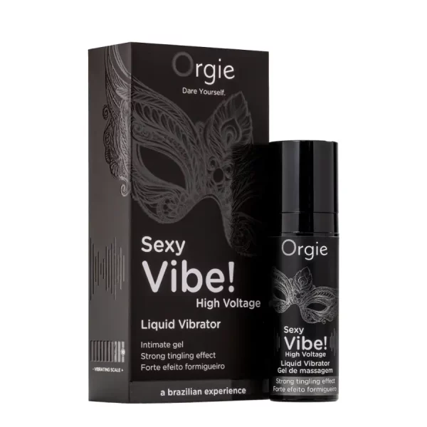 Vibrador Liquido com Efeito Extra Forte Orgie Sexy Vibe! High Voltage 15 ml.