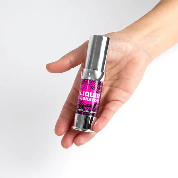Vibrador Líquido Secret Play Estimulador Unisexo Efeito Calor Morango e Natas 15 ml.