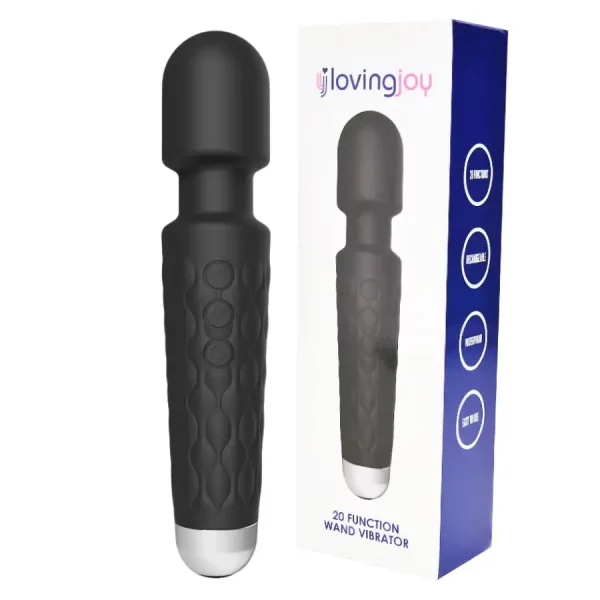 Vibrador Magic Wand 20 Funções Preto