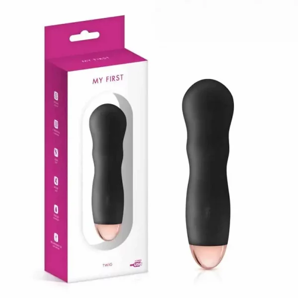Vibrador My First Twig Recarregável Preto