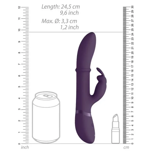 Vibrador Rabbit com Anel Massajador Vive Halo Roxo
