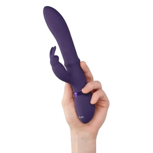 Vibrador Rabbit com Anel Massajador Vive Halo Roxo