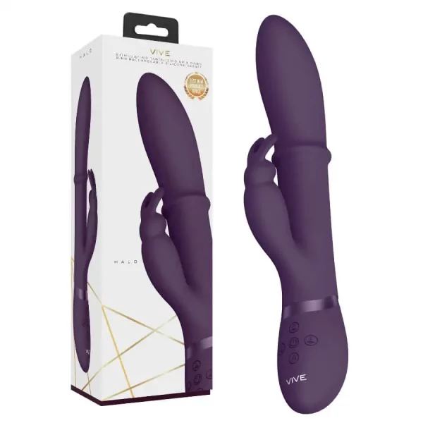 Vibrador Rabbit com Anel Massajador Vive Halo Roxo
