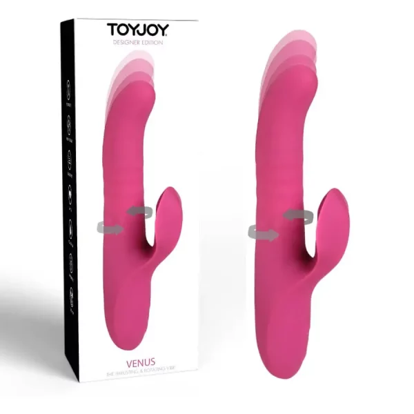 Vibrador Rabbit Com Rotação e Movimento Venus