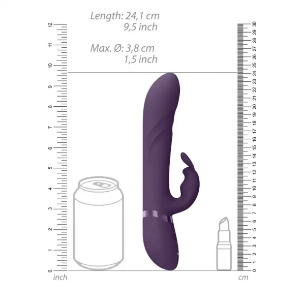 Vibrador Rabbit com Rotação Vive Nari Roxo