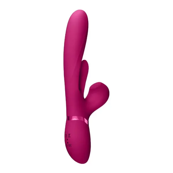 Vibrador Rabbit com Vaivém e Língua Oscilante VIVE Kura Rosa
