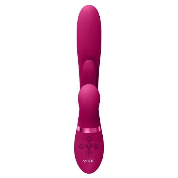 Vibrador Rabbit com Vaivém e Língua Oscilante VIVE Kura Rosa