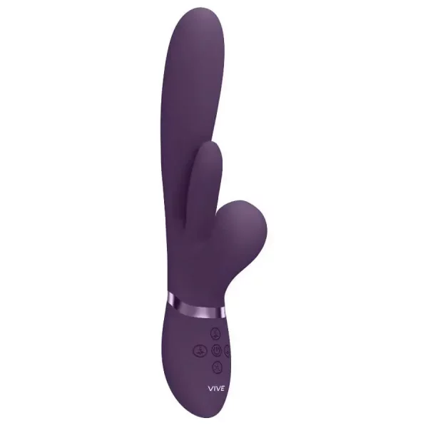 Vibrador Rabbit com Vaivém e Língua Oscilante VIVE Kura Roxo