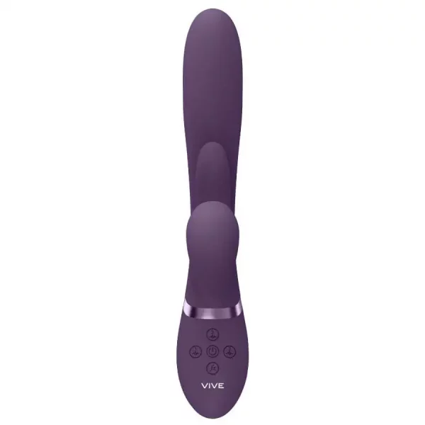 Vibrador Rabbit com Vaivém e Língua Oscilante VIVE Kura Roxo