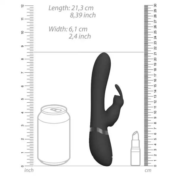 Vibrador Rabbit Insuflável Vive Taka Preto