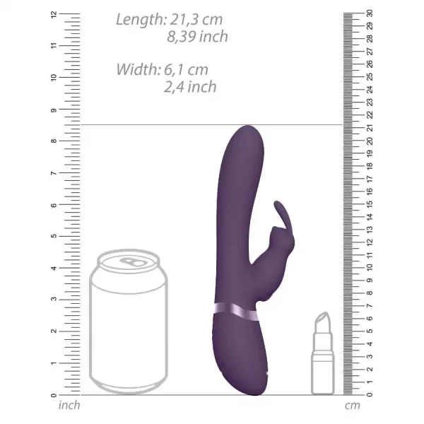 Vibrador Rabbit Insuflável Vive Taka Roxo