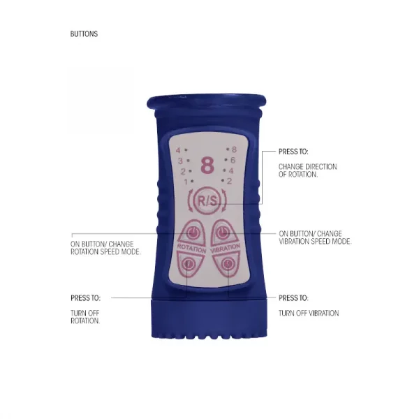 Vibrador Rabbit Rotating Beetle Azul