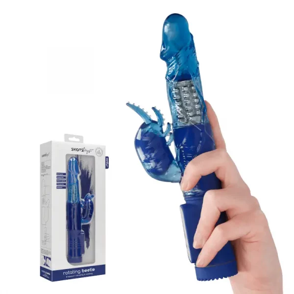 Vibrador Rabbit Rotating Beetle Azul