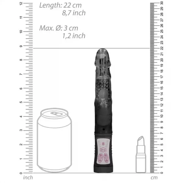 Vibrador Rabbit Rotating Beetle Preto