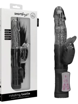 Vibrador Rabbit Rotating Beetle Preto