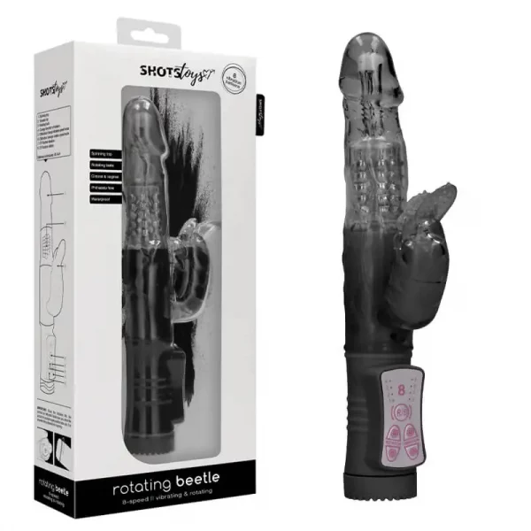 Vibrador Rabbit Rotating Beetle Preto