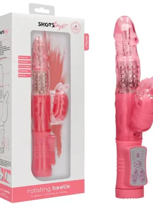 Vibrador Rabbit Rotating Beetle Rosa