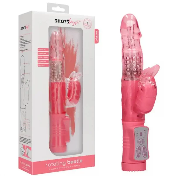 Vibrador Rabbit Rotating Beetle Rosa