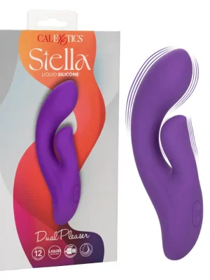 Vibrador Rabbit Stella Dual Pleaser Roxo