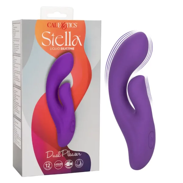 Vibrador Rabbit Stella Dual Pleaser Roxo