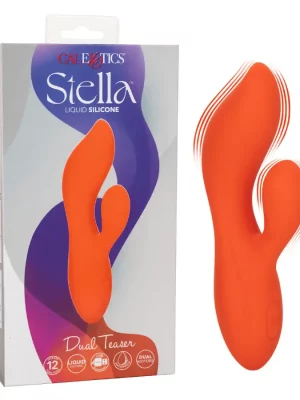 Vibrador Rabbit Stella Dual Teaser Laranja