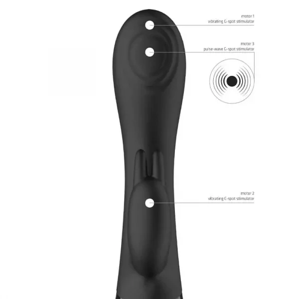 Vibrador Rabbit VIVE Cato Preto