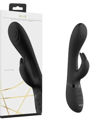 Vibrador Rabbit VIVE Cato Preto