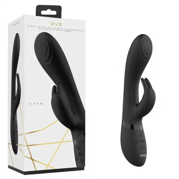 Vibrador Rabbit VIVE Cato Preto