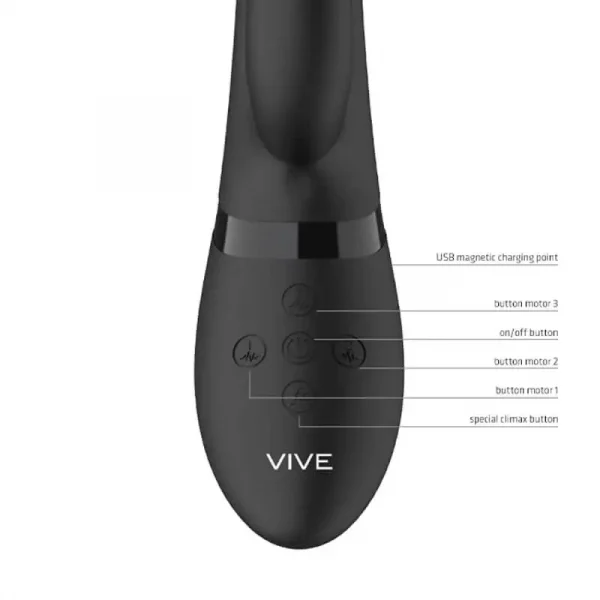 Vibrador Rabbit VIVE Cato Preto