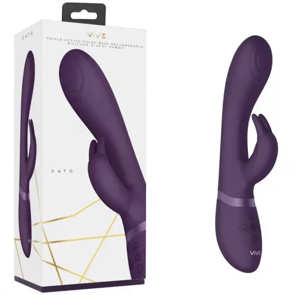 Vibrador Rabbit VIVE Cato Roxo