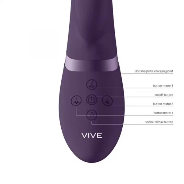 Vibrador Rabbit VIVE Cato Roxo