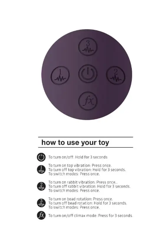 Vibrador Rabbit VIVE Cato Roxo
