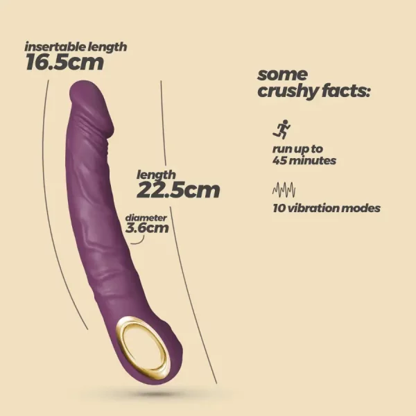 Vibrador Realístico Magnus Roxo
