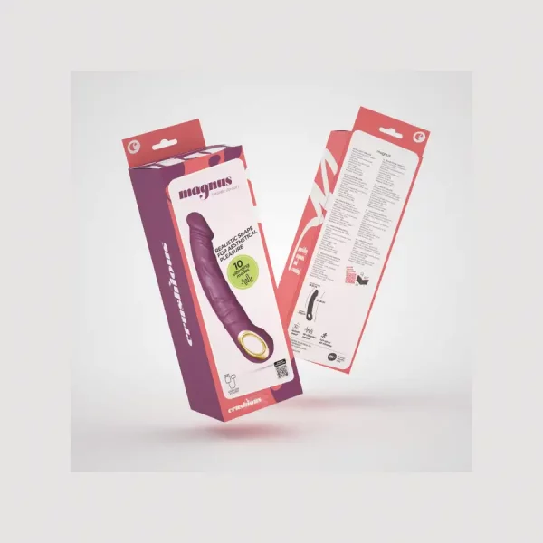 Vibrador Realístico Magnus Roxo