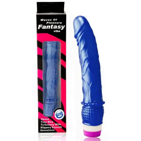 Vibrador Waves of Pleasure Fantasy Vibe Azul 20x3,8cm