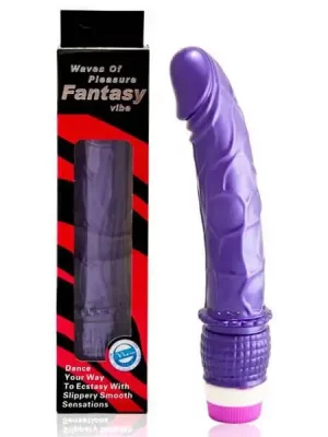 Vibrador Waves of Pleasure Fantasy Vibe Lilás 20x3,8cm