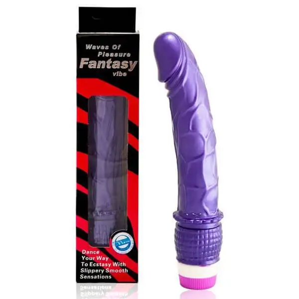 Vibrador Waves of Pleasure Fantasy Vibe Lilás 20x3,8cm