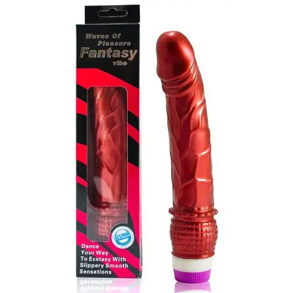 Vibrador Waves of Pleasure Fantasy Vibe Vermelho 20x3,8cm